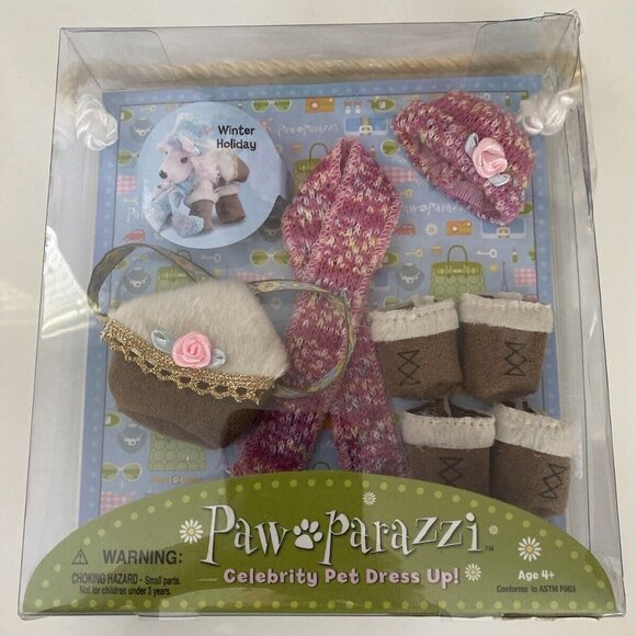 Rare Retired Paw Parazzi Celebrity Pet Dress Up Winter Holiday Clothes Set NEW - Picture 15 of 16